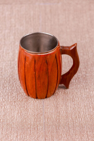 WOODEN STEEL MUG SMALL